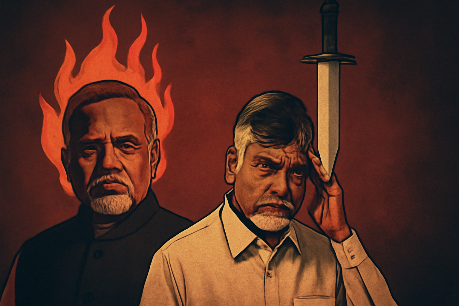 Modi Govt. feeling Political heat =मोदी सरकार को एक झटका, चंद्रबाबू के सिर पर तलवार लटकी