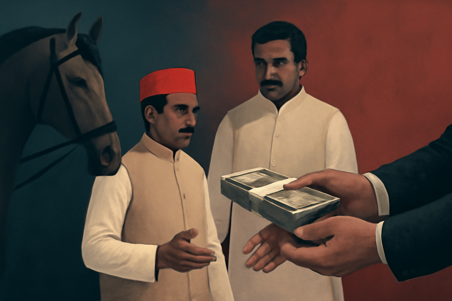 **Horse-trading of MPs and MLAs involving payments of 50 lakhs each**