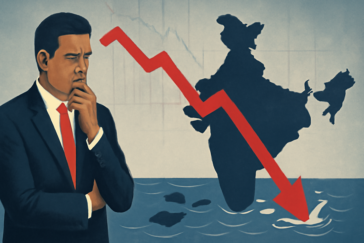 Indian Economy in Crises 8 लाख करोड़​ से अधिक शेयर पानी में बह गये