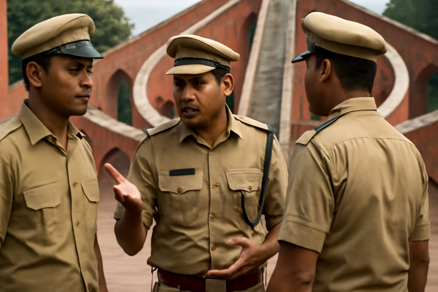 जंतर मंतर पर बिना बैज वाले अफसर कांस्टेबलों पर उठे सवाल, अफसरों का बचकाना जवाब