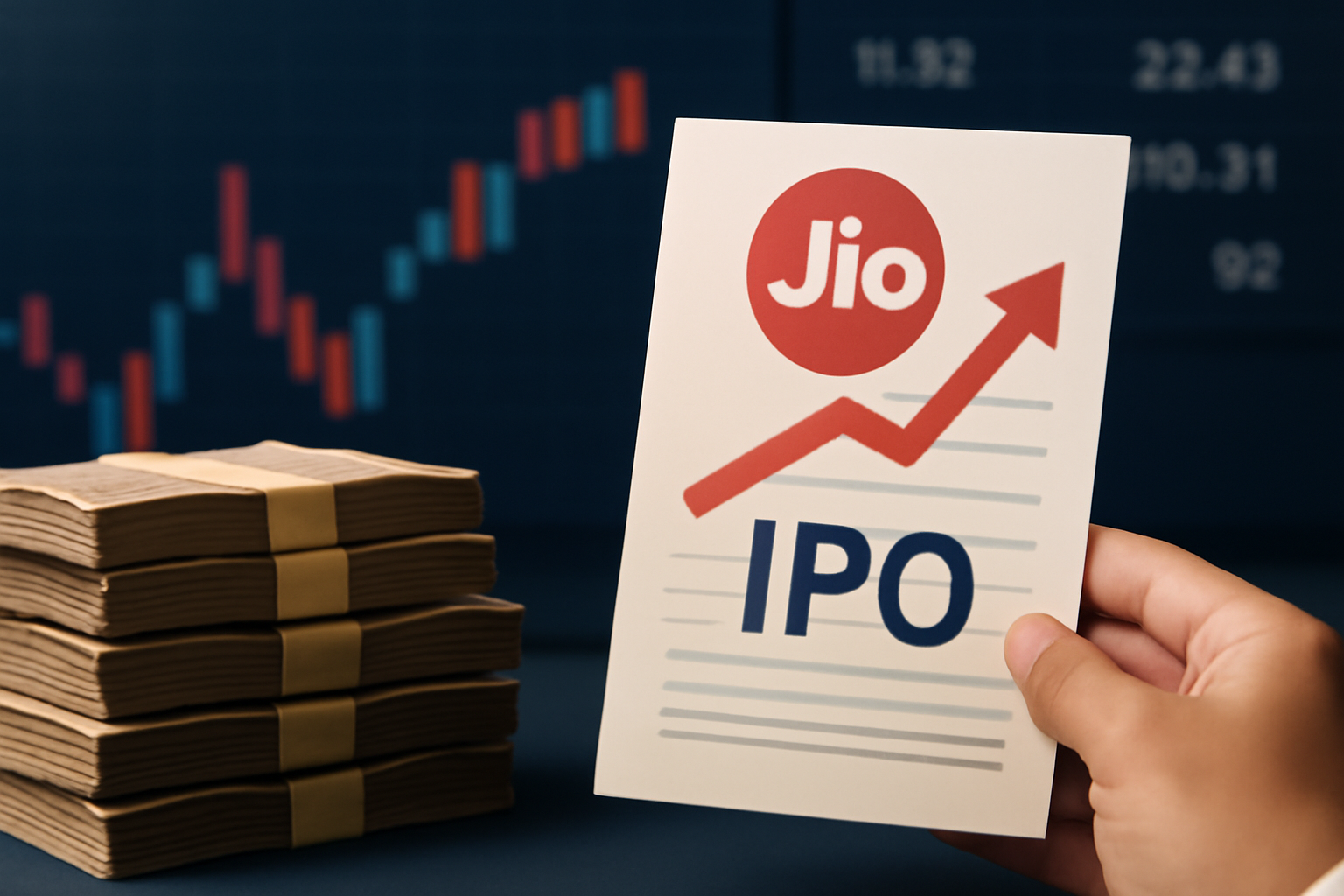 Jio Platforms का IPO खुला; प्राइस‑बैंड ₹1,065–₹1,119, पहले दिन शाम तक 62,36,07,864 बिड्स बनाम 19,75,25,934 उपलब्ध यूनिट